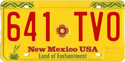 NM license plate 641TVO