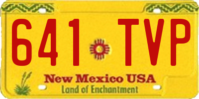 NM license plate 641TVP