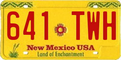 NM license plate 641TWH