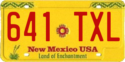 NM license plate 641TXL