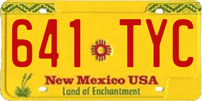 NM license plate 641TYC