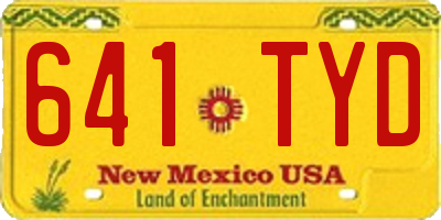 NM license plate 641TYD