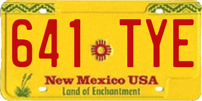 NM license plate 641TYE