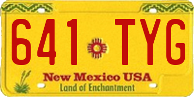 NM license plate 641TYG