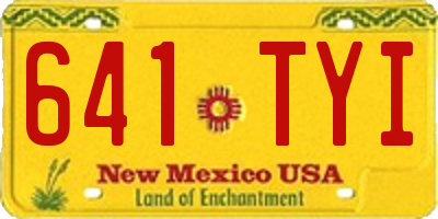 NM license plate 641TYI
