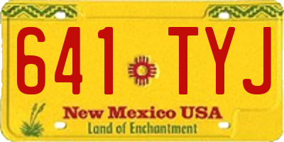 NM license plate 641TYJ