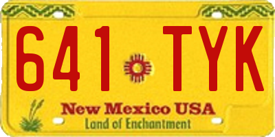 NM license plate 641TYK