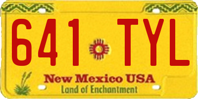 NM license plate 641TYL