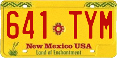 NM license plate 641TYM