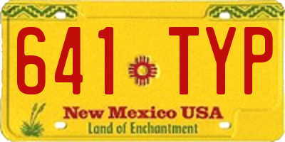 NM license plate 641TYP