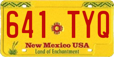 NM license plate 641TYQ
