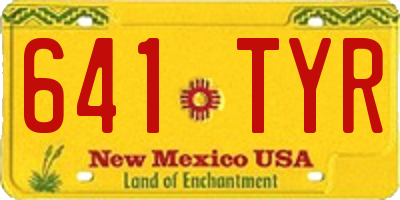NM license plate 641TYR