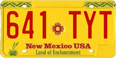 NM license plate 641TYT