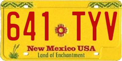 NM license plate 641TYV