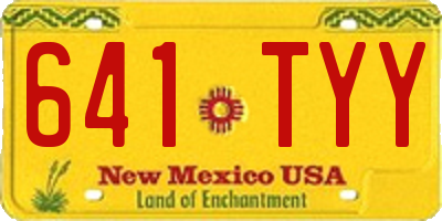 NM license plate 641TYY