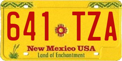 NM license plate 641TZA