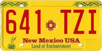 NM license plate 641TZI