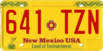 NM license plate 641TZN