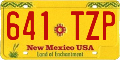 NM license plate 641TZP