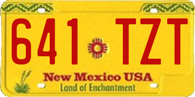 NM license plate 641TZT