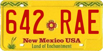 NM license plate 642RAE