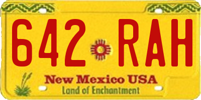 NM license plate 642RAH