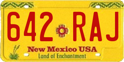 NM license plate 642RAJ