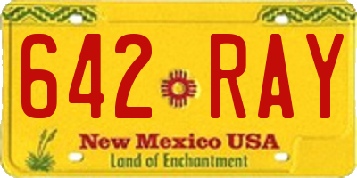 NM license plate 642RAY