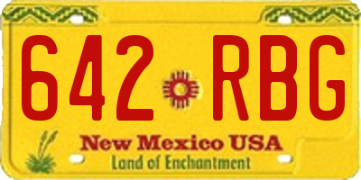 NM license plate 642RBG