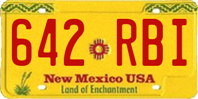 NM license plate 642RBI