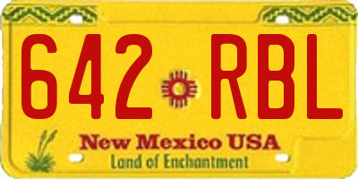 NM license plate 642RBL