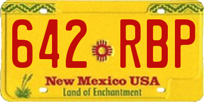 NM license plate 642RBP