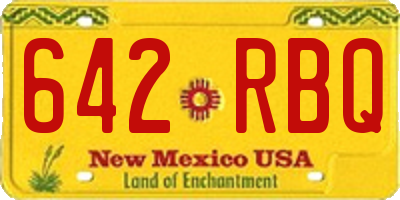 NM license plate 642RBQ