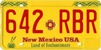 NM license plate 642RBR