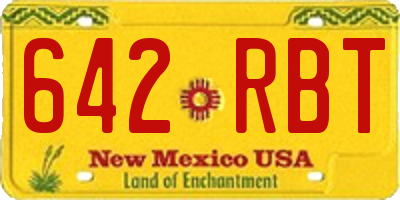NM license plate 642RBT