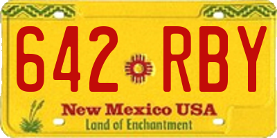 NM license plate 642RBY