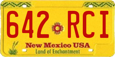 NM license plate 642RCI