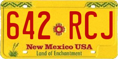 NM license plate 642RCJ