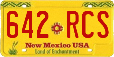 NM license plate 642RCS