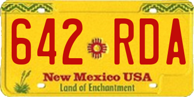 NM license plate 642RDA