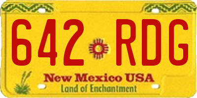 NM license plate 642RDG