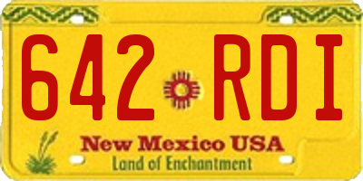 NM license plate 642RDI
