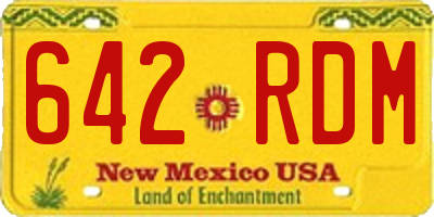 NM license plate 642RDM