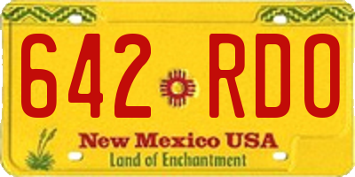 NM license plate 642RDO