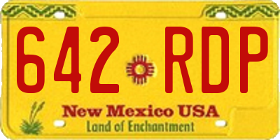 NM license plate 642RDP