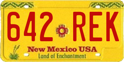 NM license plate 642REK