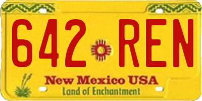 NM license plate 642REN