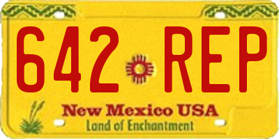 NM license plate 642REP