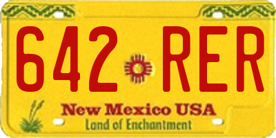 NM license plate 642RER