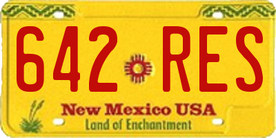 NM license plate 642RES